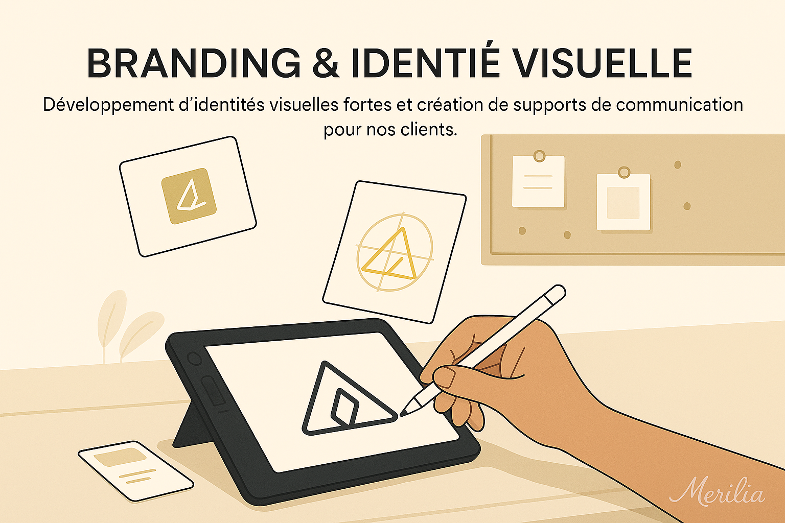 Branding & Identité Visuelle Merilia - Création Logo Communication Algérie
